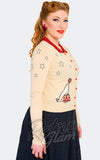 Voodoo Vixen Embroidered Circus Cardigan seal Voodoo Vixen Embroidered Circus Cardigan seal