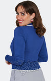 Voodoo Vixen Western Floral Cardigan in Blue back Voodoo Vixen Western Floral Cardigan in Blue back