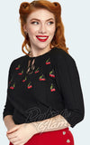 Voodoo Vixen Embroidered Cherry Sweater Voodoo Vixen Embroidered Cherry Sweater