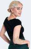 Voodoo Vixen Crossover Cut-Out Top in Black back Voodoo Vixen Crossover Cut-Out Top in Black back