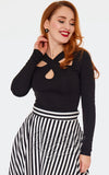Voodoo Vixen Crossover Long Sleeve Top black Voodoo Vixen Crossover Long Sleeve Top black