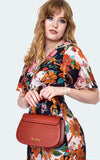 Voodoo Vixen Bamboo Handle Handbag in Rust back Voodoo Vixen Bamboo Handle Handbag in Rust back