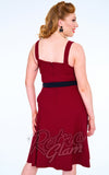 Voodoo Vixen Heart Belt Dress In Red back Voodoo Vixen Heart Belt Dress In Red back