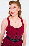 Voodoo Vixen Heart Belt Dress In Red pinup Voodoo Vixen Heart Belt Dress In Red pinup