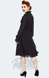 Voodoo Vixen High Neck Tie Dress in Black back Voodoo Vixen High Neck Tie Dress in Black back