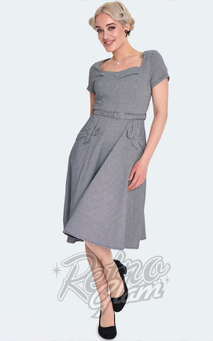 Voodoo Vixen Houndstooth 50's Flare Dress Voodoo Vixen Houndstooth 50's Flare Dress