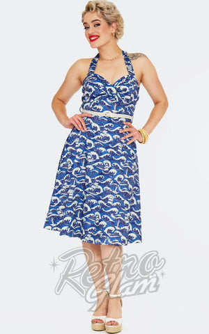 Voodoo Vixen Kraken and Pirate Ship Halter Dress Voodoo Vixen Kraken and Pirate Ship Halter Dress