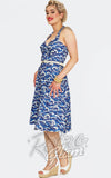 Pinup dress blue white Pinup dress blue white