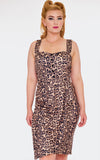 Voodoo Vixen Leopard Print Faux Wrap Dress rockabilly Voodoo Vixen Leopard Print Faux Wrap Dress rockabilly