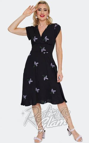 Voodoo Vixen Embroidered Lavendar Bundles Dress Voodoo Vixen Embroidered Lavendar Bundles Dress