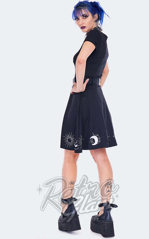 Jawbreaker Black Embroidered Moon Dress back Jawbreaker Black Embroidered Moon Dress back