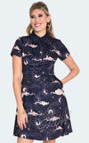 Voodoo Vixen Moon Phases Cat Skater Dress detail Voodoo Vixen Moon Phases Cat Skater Dress detail