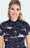 Voodoo Vixen Moon Phases Cat Skater Dress bodice Voodoo Vixen Moon Phases Cat Skater Dress bodice