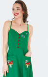Pinup green dress mushrooms Pinup green dress mushrooms