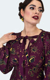 Voodoo Vixen Eggplant Mystical Midi Dress detail Voodoo Vixen Eggplant Mystical Midi Dress detail