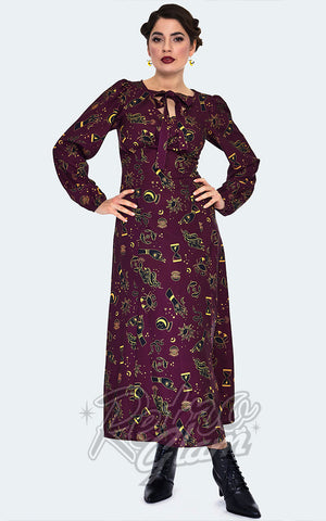 Voodoo Vixen Eggplant Mystical Midi Dress Voodoo Vixen Eggplant Mystical Midi Dress