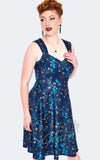 Voodoo Vixen Peacock print dress 50s Voodoo Vixen Peacock print dress 50s
