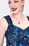Voodoo Vixen Peacock print dress detail Voodoo Vixen Peacock print dress detail