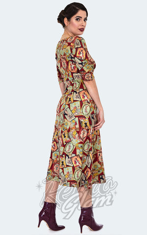 Voodoo Vixen Scattered Tarot Midi Dress back Voodoo Vixen Scattered Tarot Midi Dress back