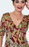 Voodoo Vixen Scattered Tarot Midi Dress detail Voodoo Vixen Scattered Tarot Midi Dress detail