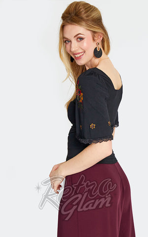 Voodoo Vixen Snake Floral Top back Voodoo Vixen Snake Floral Top back