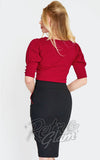 Voodoo Vixen Western Rose Pencil Skirt back Voodoo Vixen Western Rose Pencil Skirt back