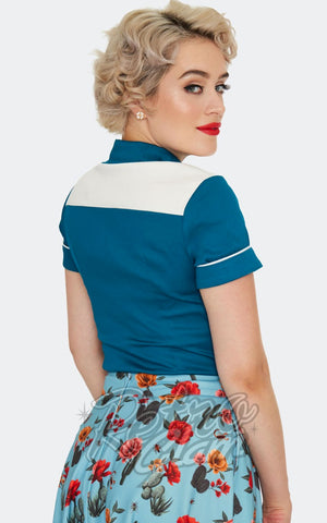 Voodoo Vixen Cactus Floral Western Top back Voodoo Vixen Cactus Floral Western Top back