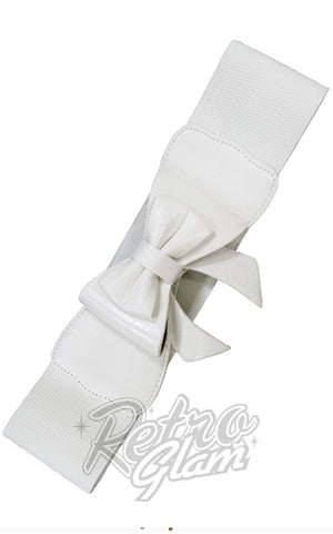 Banned vegan Play it Right stretch Belt in White Banned vegan Play it Right stretch Belt in White