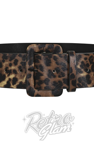 Collectif Doreen Leopard Belt detail