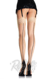 Leg Avenue Spandex Contrast Cuban Heel Stockings with Backseam Leg Avenue Spandex Contrast Cuban Heel Stockings with Backseam