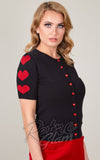 Voodoo Vixen Beth Heart Cardigan - L left only Voodoo Vixen Beth Heart Cardigan - L left only