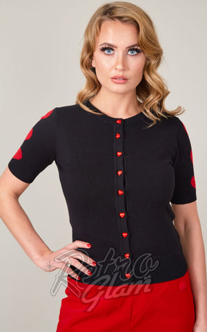 Voodoo Vixen Beth Heart Cardigan Voodoo Vixen Beth Heart Cardigan