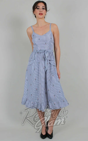 Voodoo Andy Anchor Pinstripe Dress Voodoo Andy Anchor Pinstripe Dress