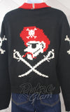 Astro Bettie Pirate And Skulls Sweater in Black detail back