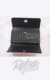 Astro Bettie Tri Fold Wallet in Matte Black interior Astro Bettie Tri Fold Wallet in Matte Black interior