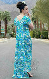 Audrey K Gwendolynn Hawaiian Draped Waterfall Dress back Audrey K Gwendolynn Hawaiian Draped Waterfall Dress back