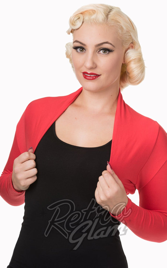 Banned Rockabilly Roxie Bolero in Red Banned Rockabilly Roxie Bolero in Red