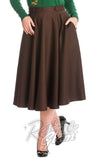Banned Di Di Swing Skirt in Brown detail Banned Di Di Swing Skirt in Brown detail