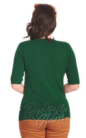 Banned Holiday Joy Jumper in Green back Banned Holiday Joy Jumper in Green back