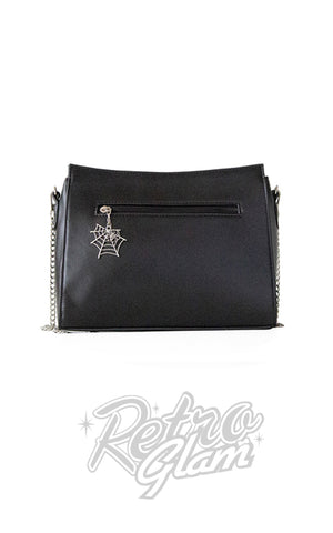 Banned Mabris Embossed Spiderweb Shoulder Bag back Banned Mabris Embossed Spiderweb Shoulder Bag back