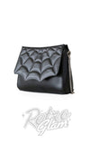 Banned Mabris Embossed Spiderweb Shoulder Bag side Banned Mabris Embossed Spiderweb Shoulder Bag side