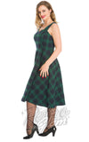 Banned Green Plaid Sweet Check Fit & Flare Dress detail Banned Green Plaid Sweet Check Fit & Flare Dress detail