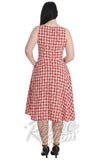 Banned Sweet Cherry Red Gingham Dress plus size back Banned Sweet Cherry Red Gingham Dress plus size back