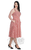 Banned Sweet Cherry Red Gingham Dress curvy side Banned Sweet Cherry Red Gingham Dress curvy side