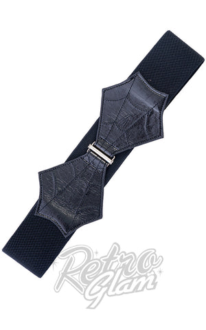 Banned Tabitha Bat Stretch Belt in Black