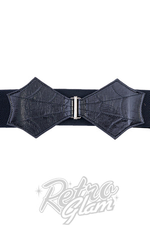 Banned Tabitha Bat Stretch Belt in Black-2