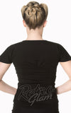 Banned She Who Dares Top in Black Back Banned She Who Dares Top in Black Back