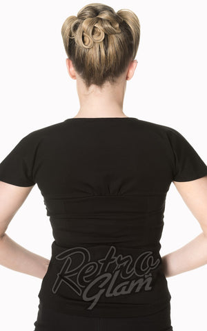 Banned She Who Dares Top in Black Back Banned She Who Dares Top in Black Back