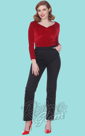 Bettie Page Monica Pants in Black Bettie Page Monica Pants in Black