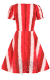 Collectif Gosia Stardust Striped Swing Dress detail back Collectif Gosia Stardust Striped Swing Dress detail back